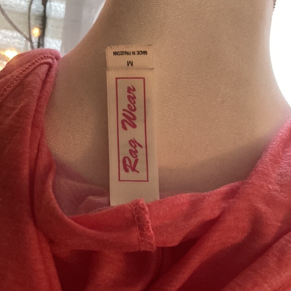 RAG WEAR BEACH HOODIE Women’s Jersey style Lightweight Cotton PINK  Med NWOT - Picture 3 of 7